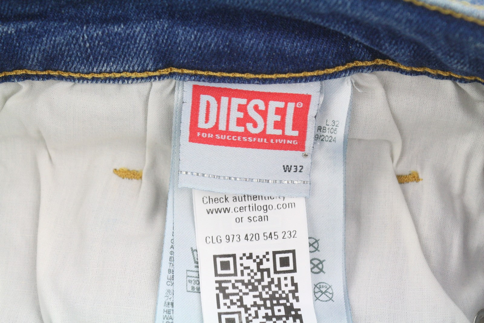 Diesel Tepphar Rb105 Men Jeansblue Whiskers Faded Slim Fit Rrp175