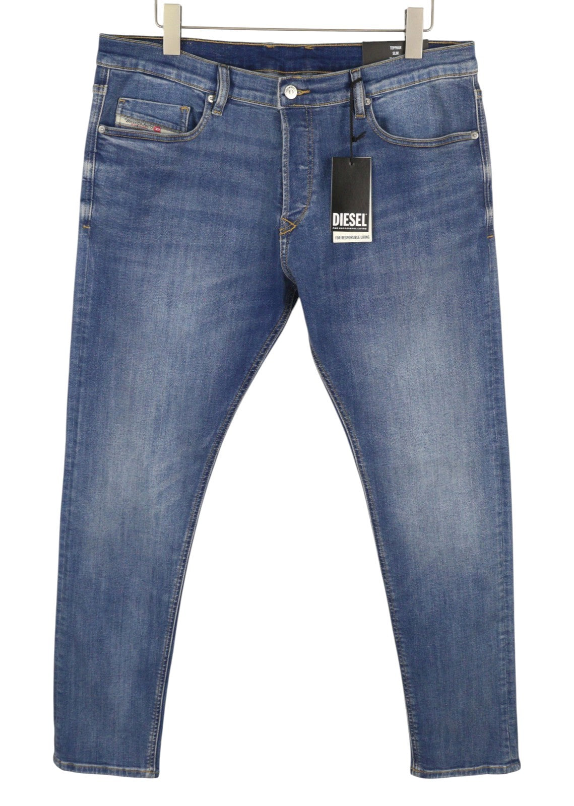 Diesel Tepphar Rb105 Men Jeansblue Whiskers Faded Slim Fit Rrp175