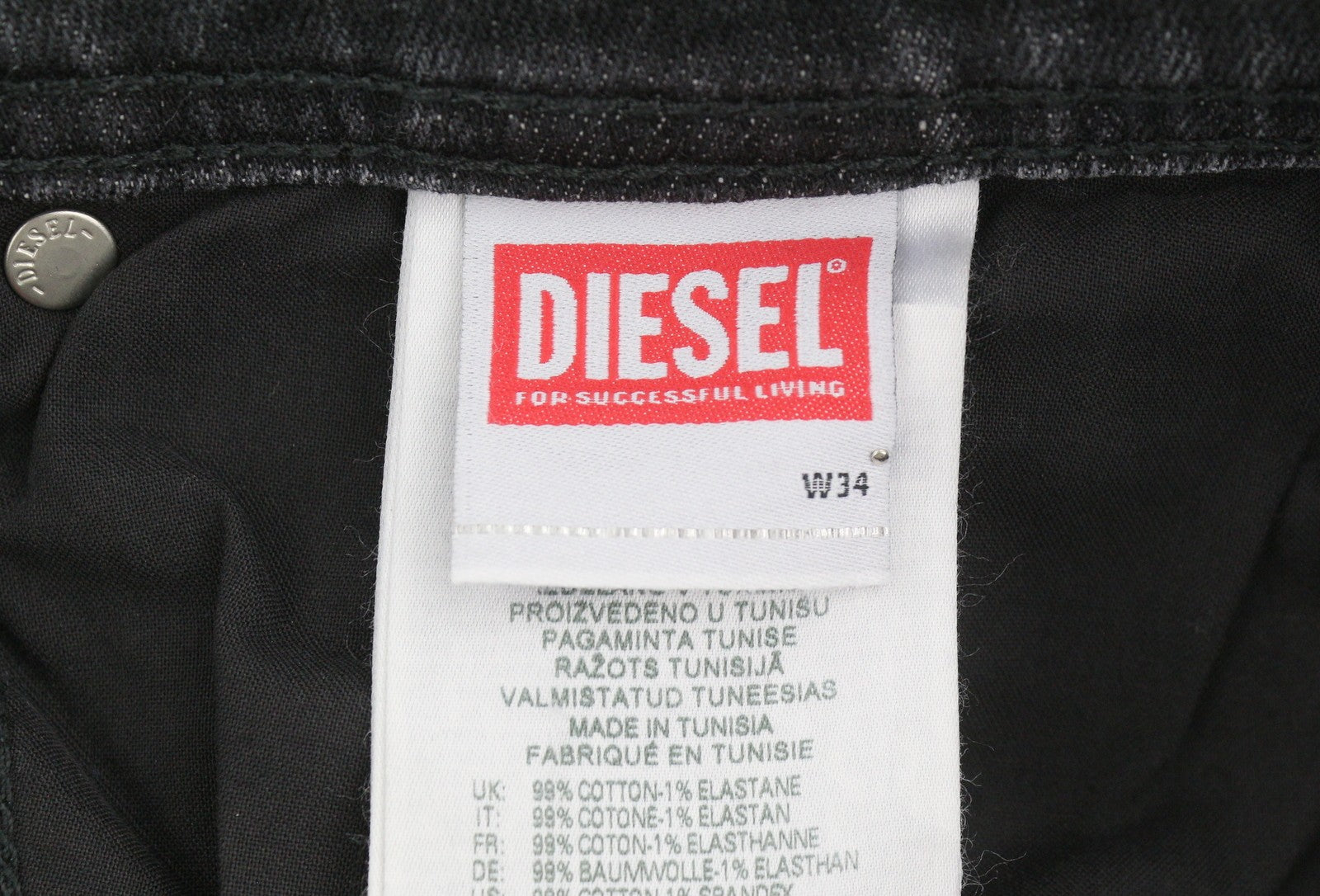 Diesel 1985 Larkee 09h29 Men Jeansblack Whiskers Faded Regular Straight
