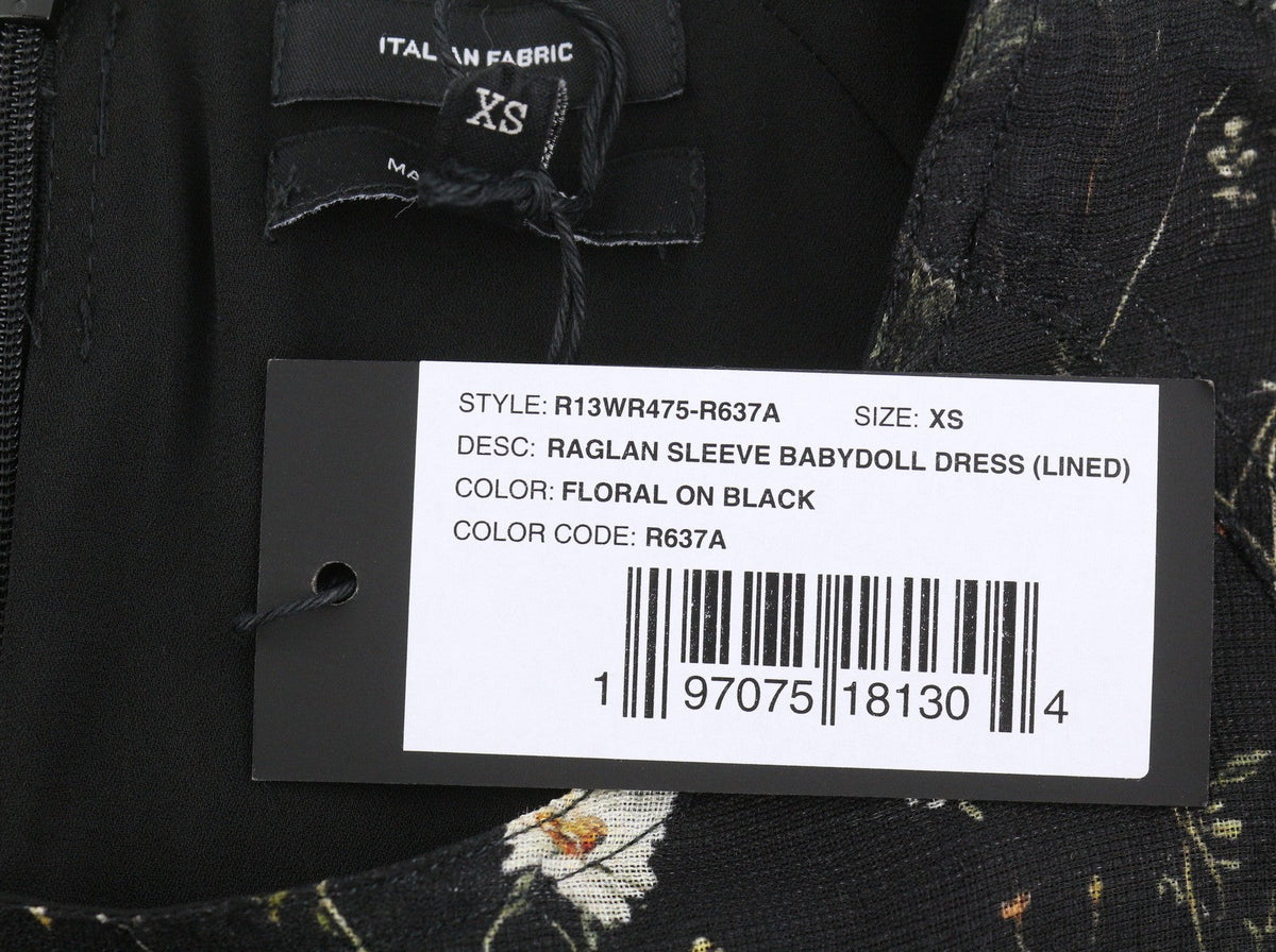 Kjole Raglan ærmer Babydoll foret