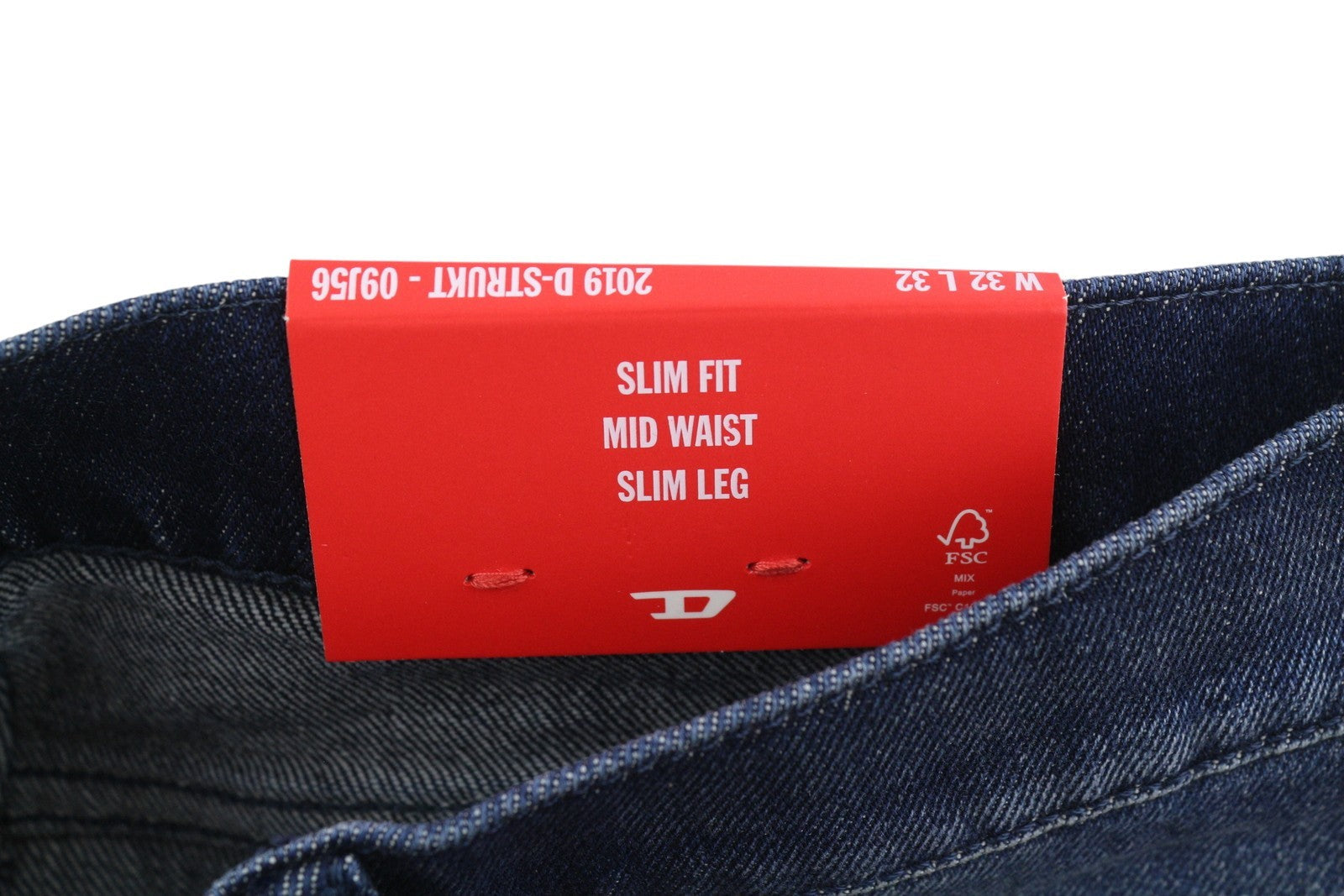 Diesel 2019 D-strukt 09j56 Men Jeansblue Whiskers Distress Slim Rrp195