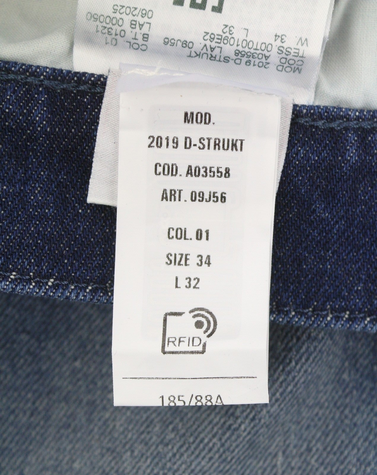 Diesel 2019 D-strukt 09j56 Men Jeansblue Whiskers Distress Slim Rrp195