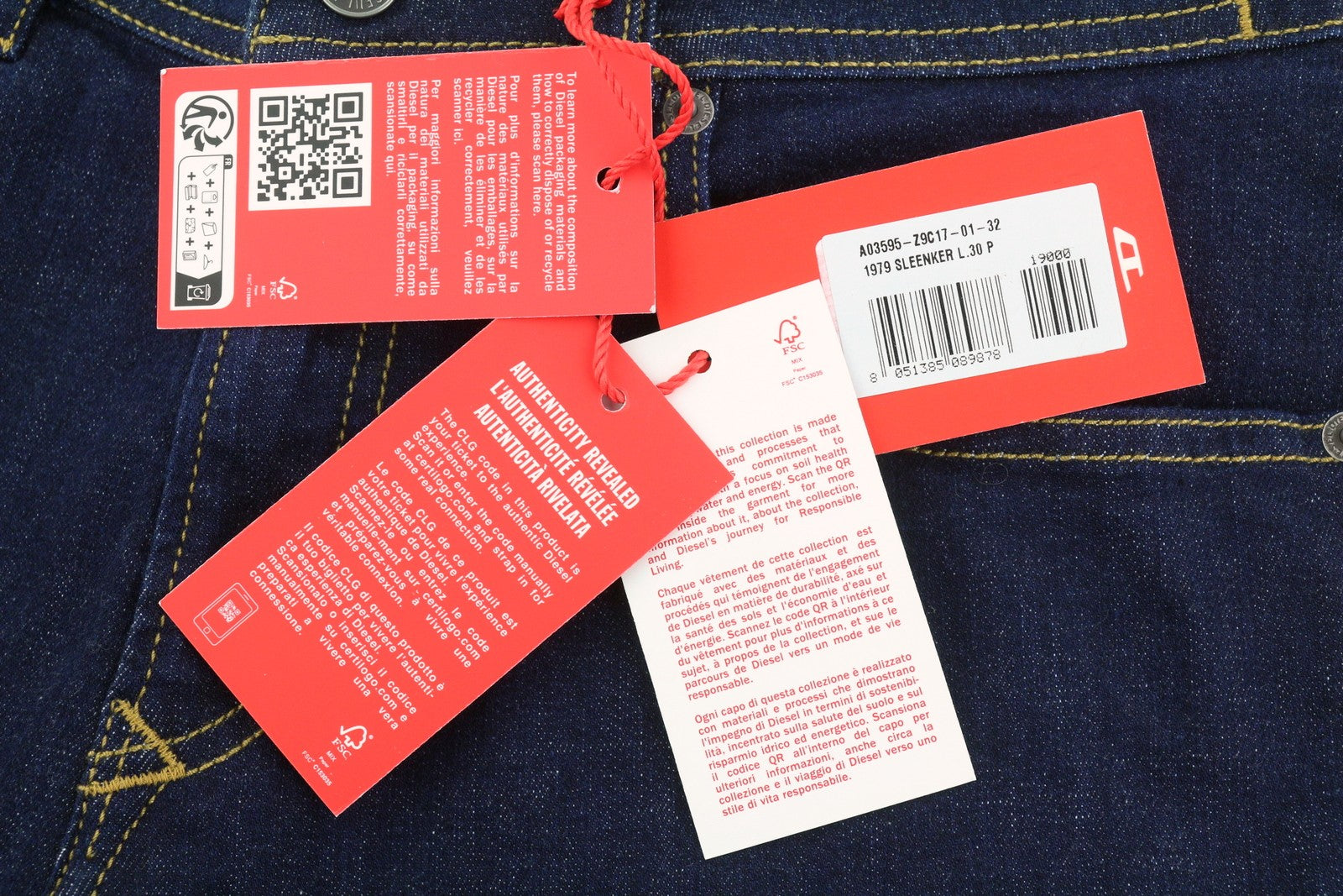 Diesel 1979 Sleenker Z9c17 Men Jeansdark Blue Skinny Fit Zipper
