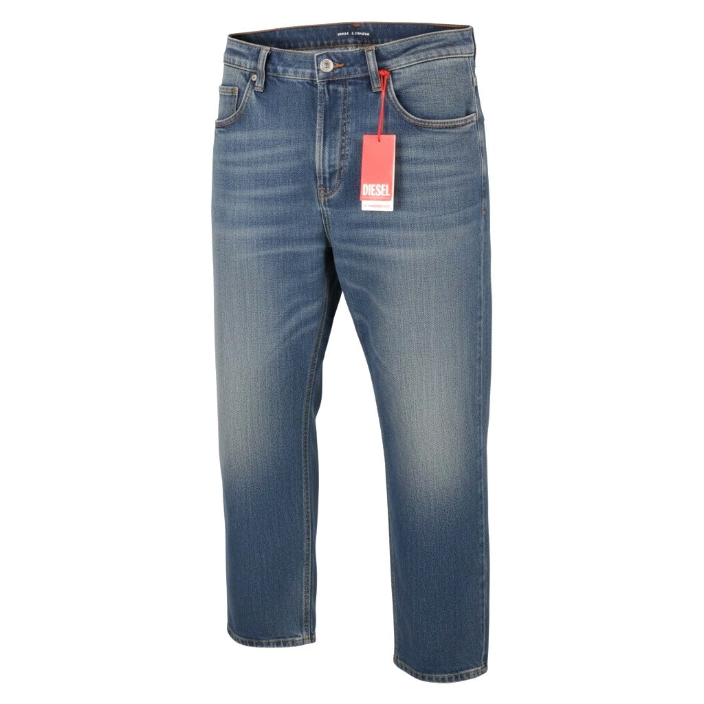 Diesel 2001 D-macro 0clbb Men Jeansblue Relaxed Fit Wide Leg Low Rrp195