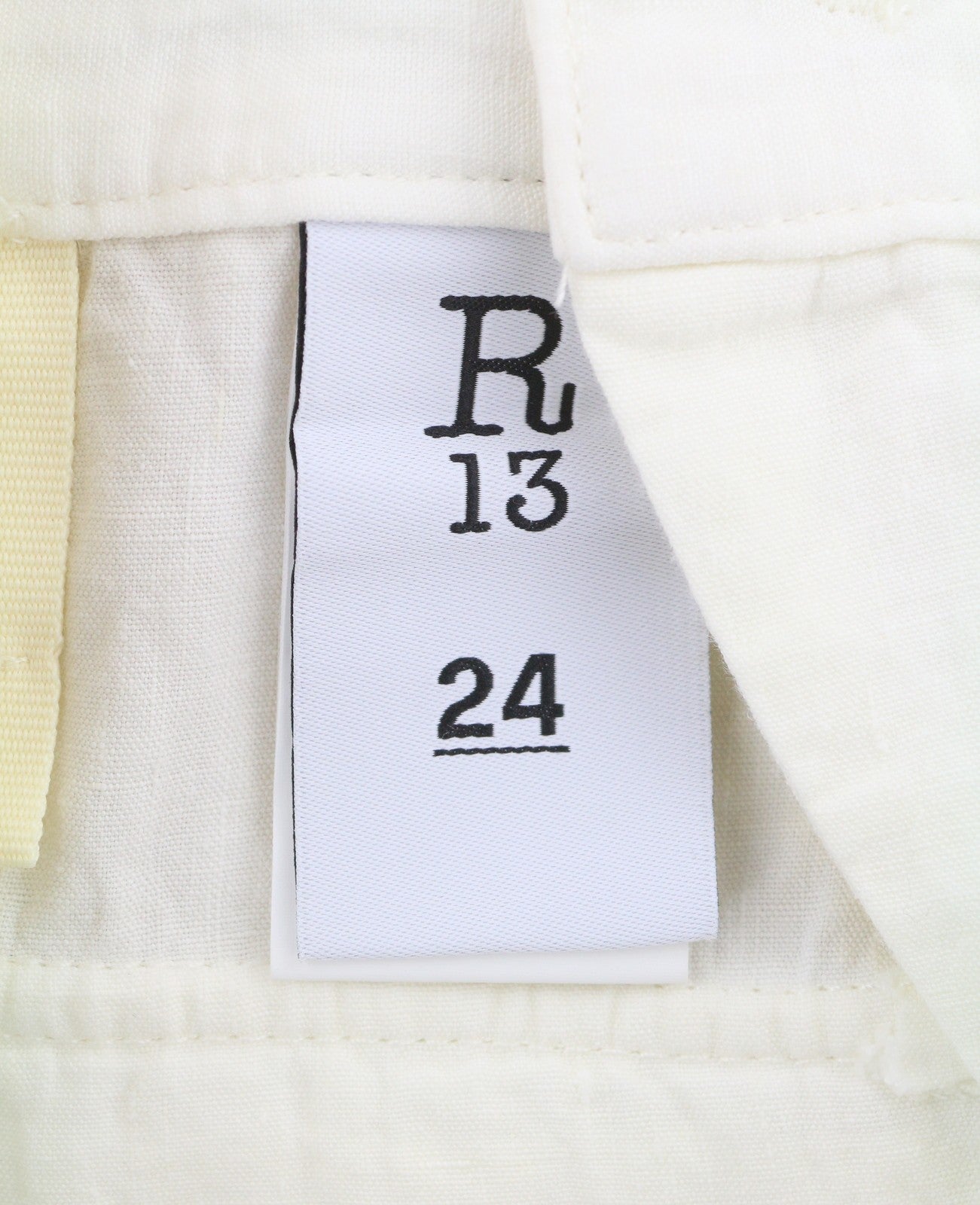 R13 Bubble Women Shorts 24 White Linen Button Fly Ss26 Rrp895