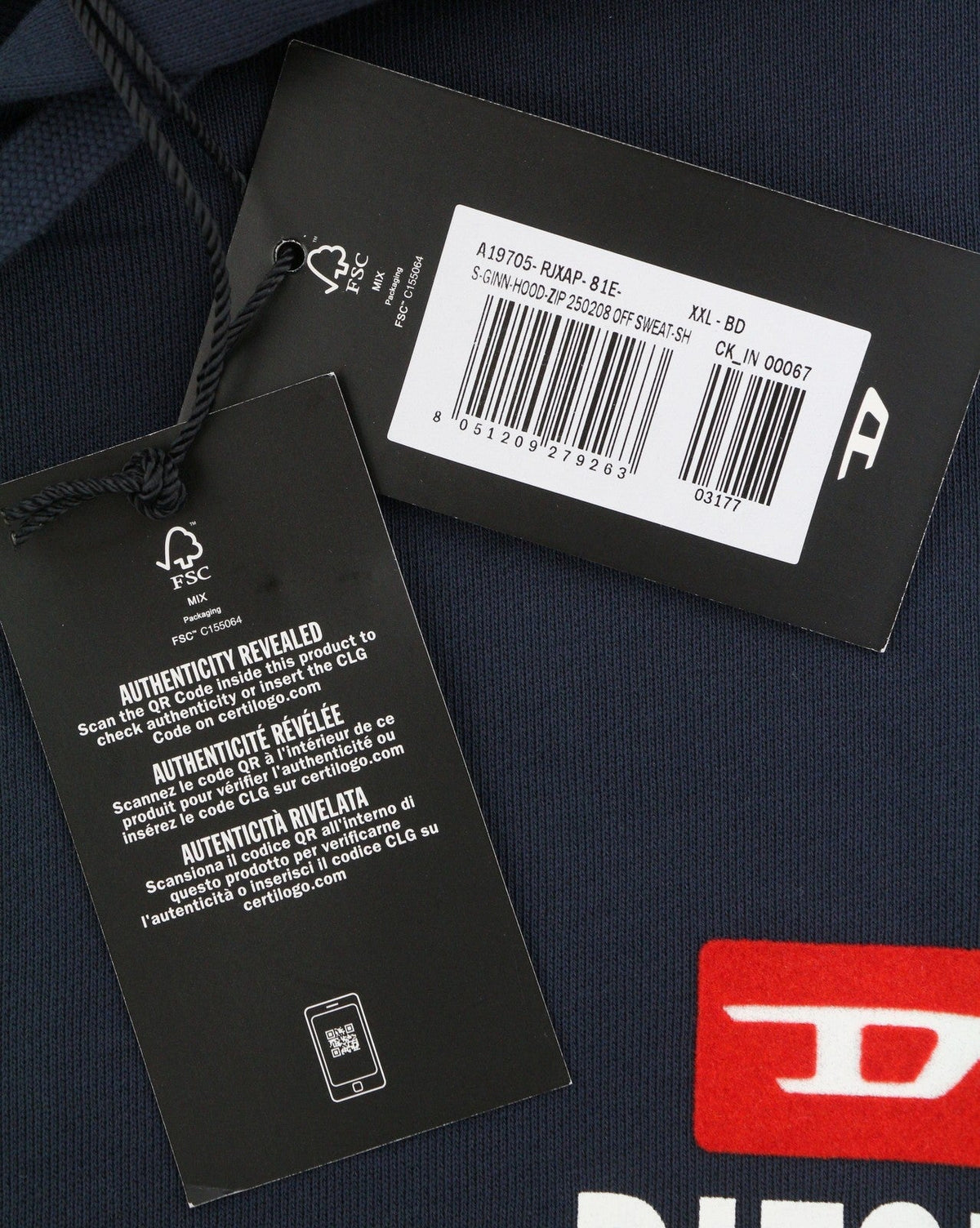 Hoodie S-ginn-hood-zip 250209 Off