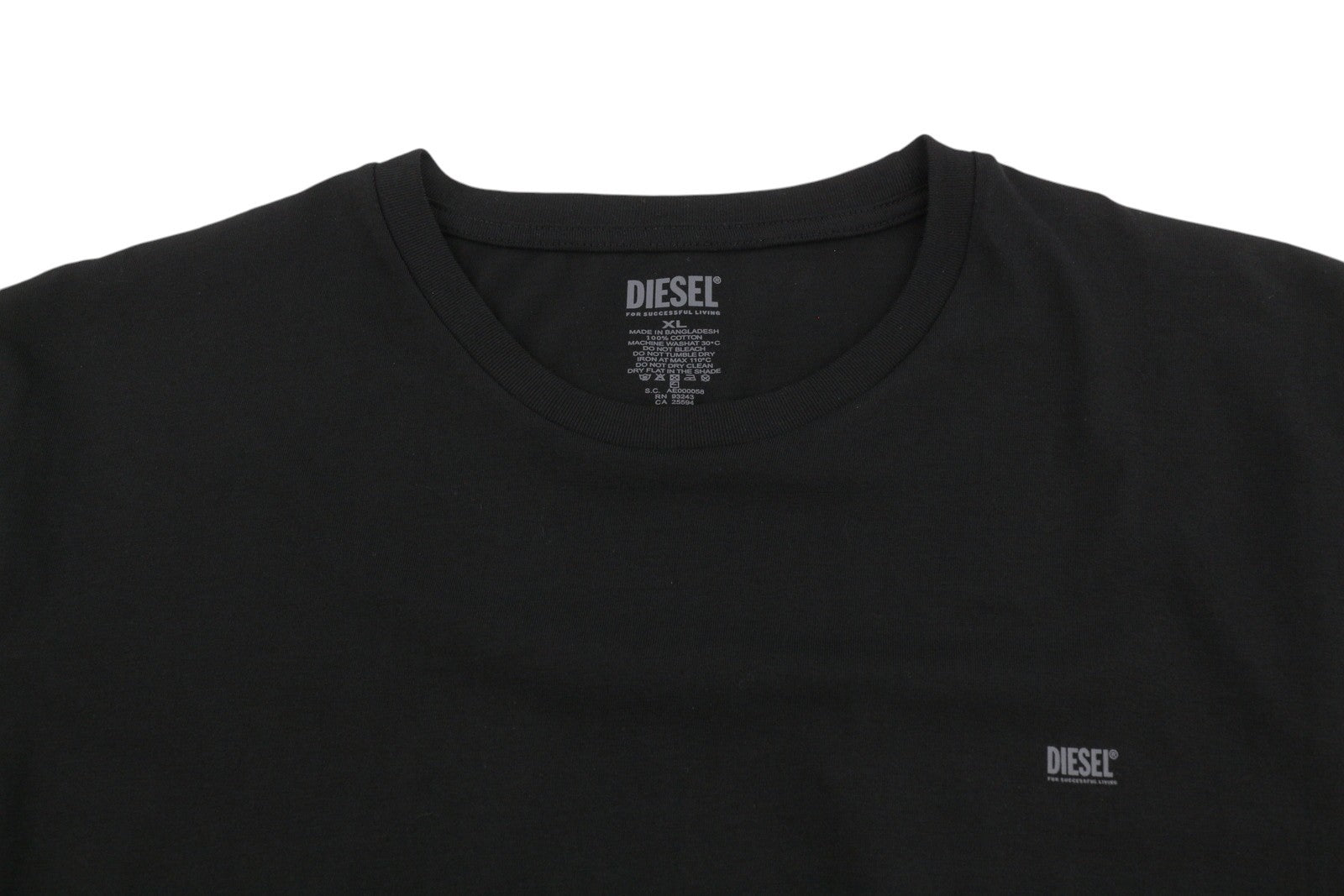 Diesel Umtee-randal-tube-twopack Men T-shirtblack Tricot Slim Short Sleeve