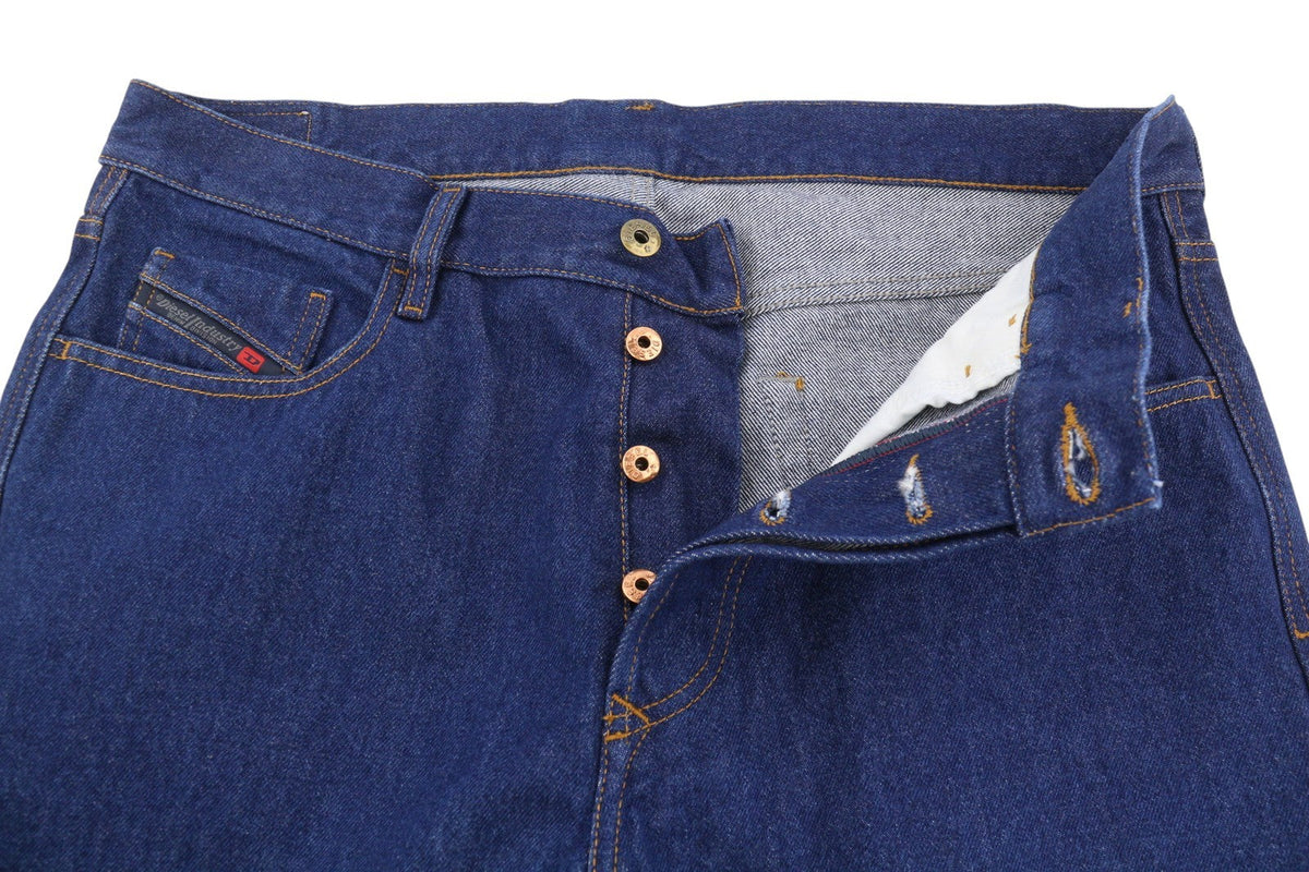 Diesel Marhky 0706q Herr Jeansmörkblå Tapered Fit Button Fly Denim