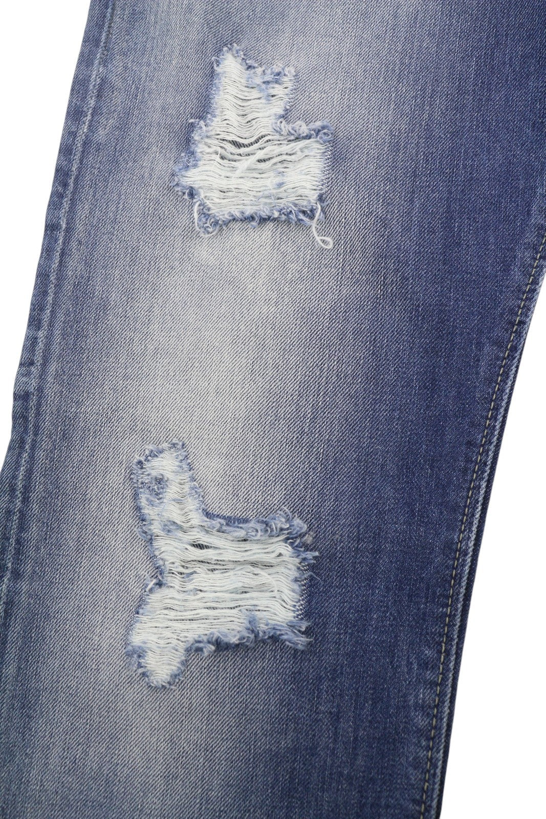 Diesel Buster 0848i Hombre Vaqueros azul Faded Distress Regular Slim Tapered