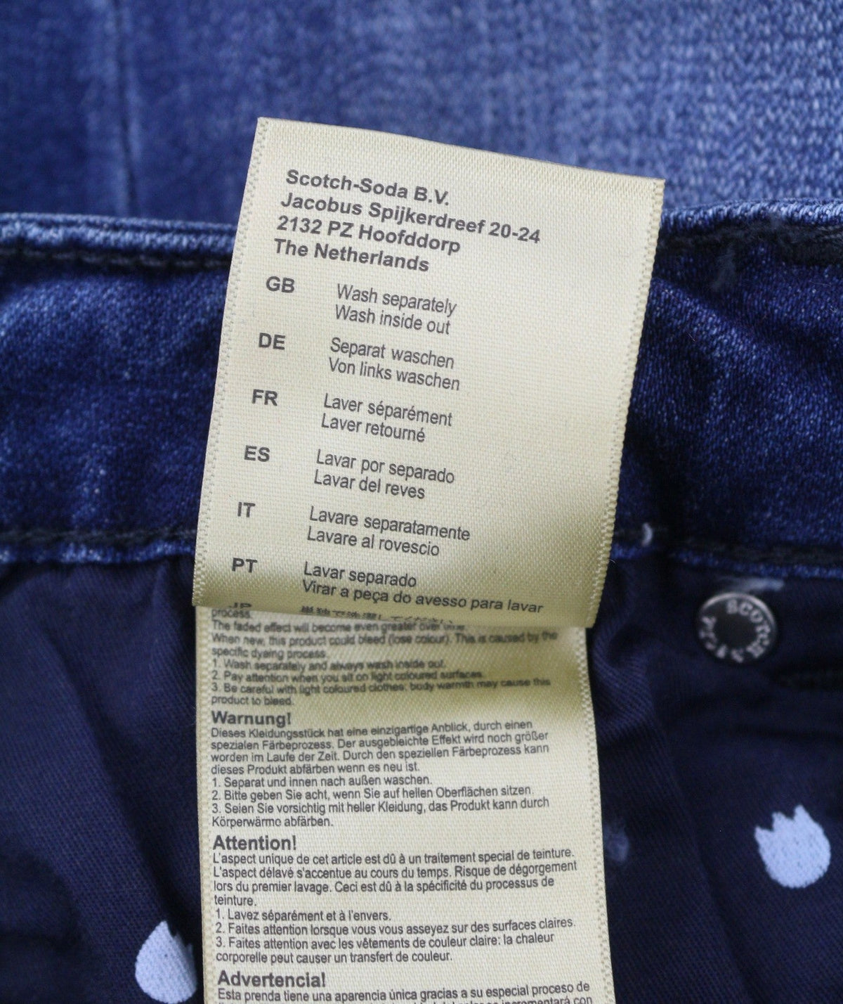 Mná Scotch & Soda Jeansblue Guairneáin Faded Distress Hems Bootcut Fit