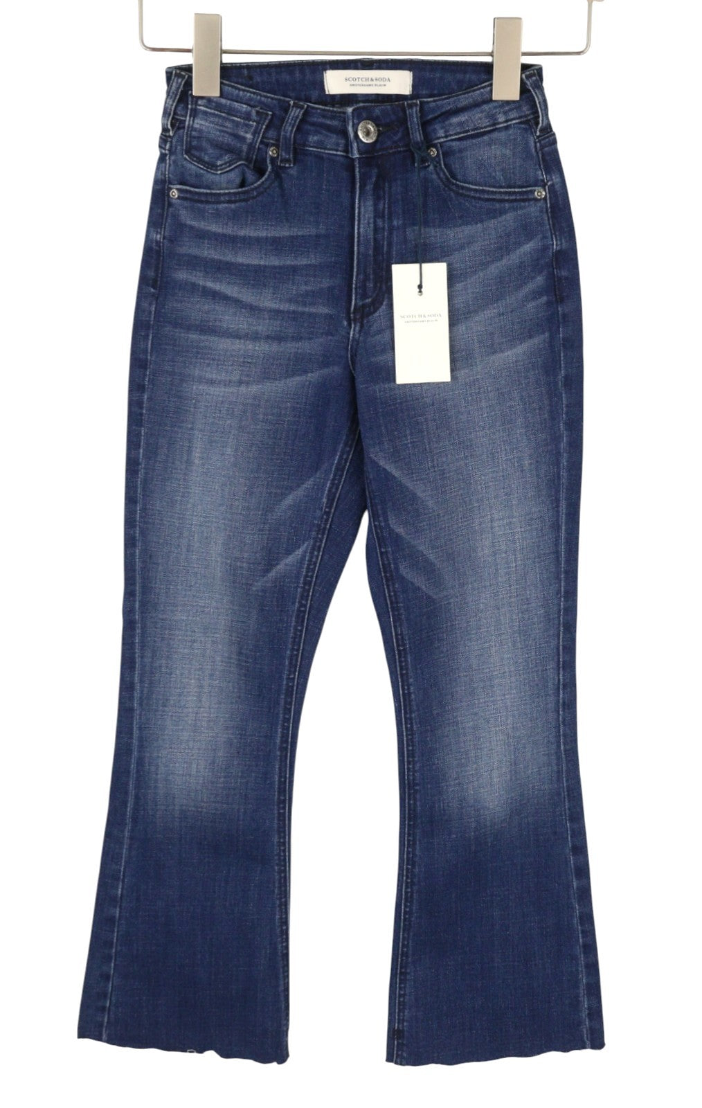 Mná Scotch & Soda Jeansblue Guairneáin Faded Distress Hems Bootcut Fit