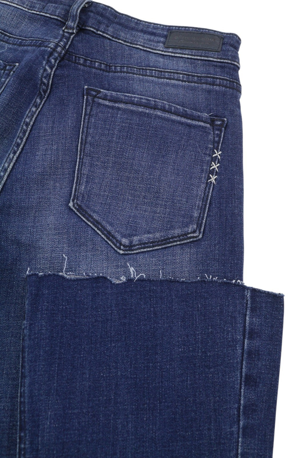 Mná Scotch & Soda Jeansblue Guairneáin Faded Distress Hems Bootcut Fit