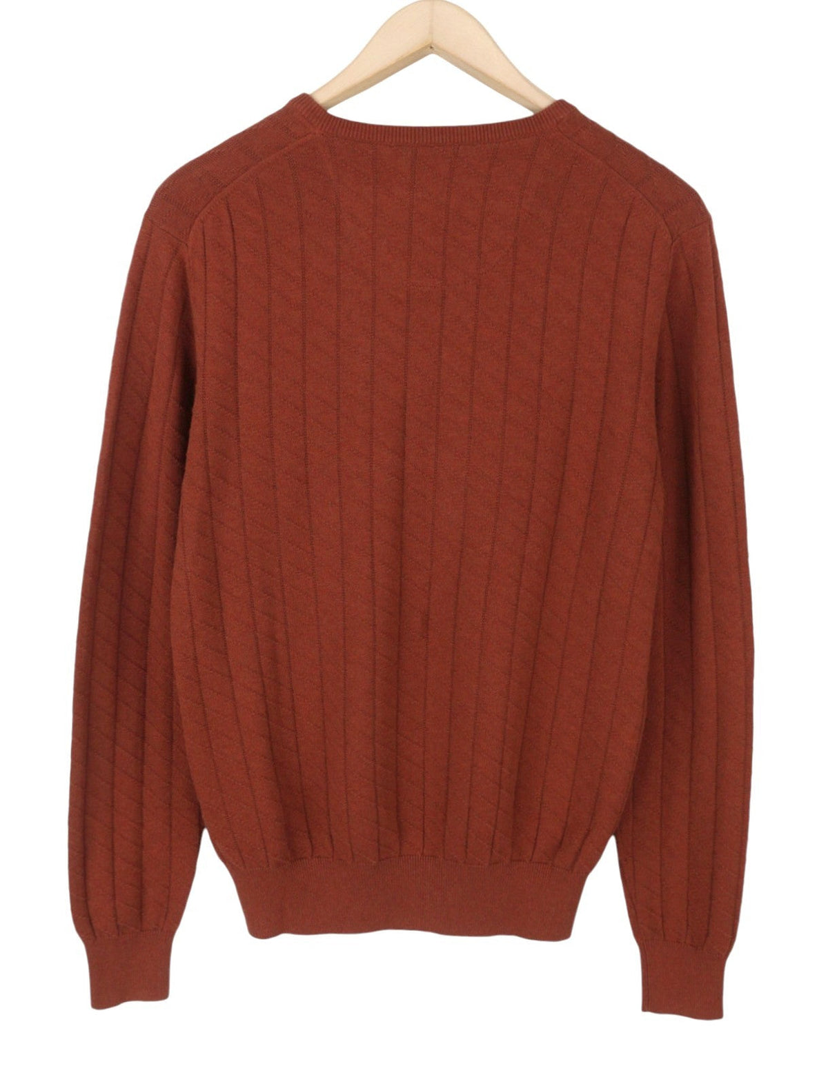 State Of Art Män Jumperbrown Tight stickad V-ringad Bomull Pull On