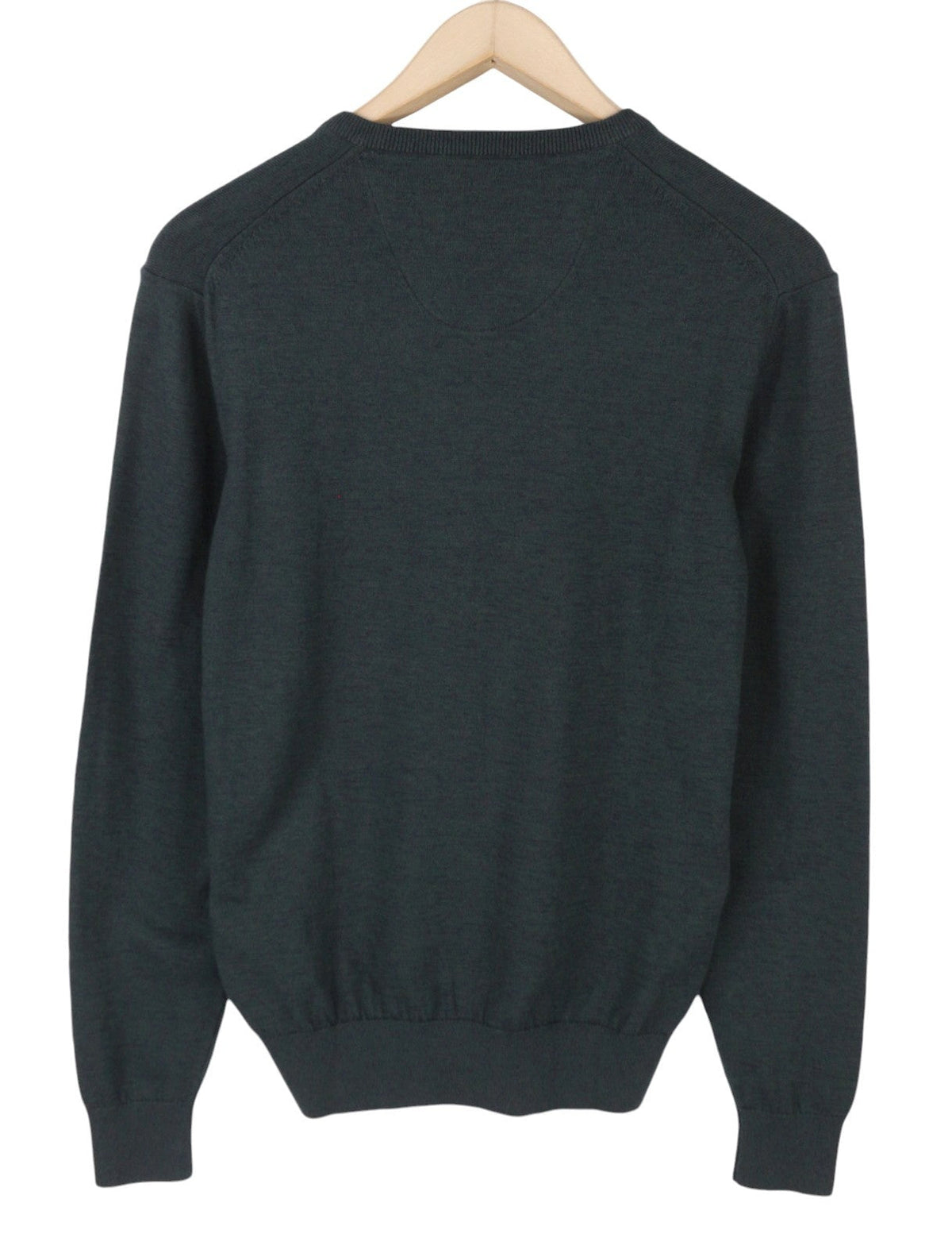 State Of Art Män Jumperdark Grey Melange Stickad V-ringad Pull On