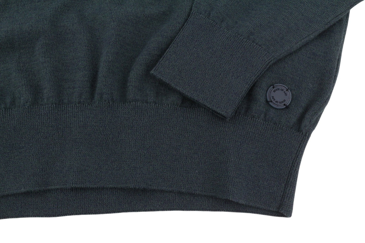 State Of Art Män Jumperdark Grey Melange Stickad V-ringad Pull On