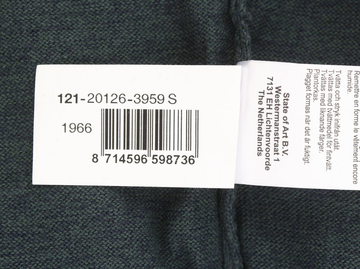 State Of Art Män Jumperdark Grey Melange Stickad V-ringad Pull On