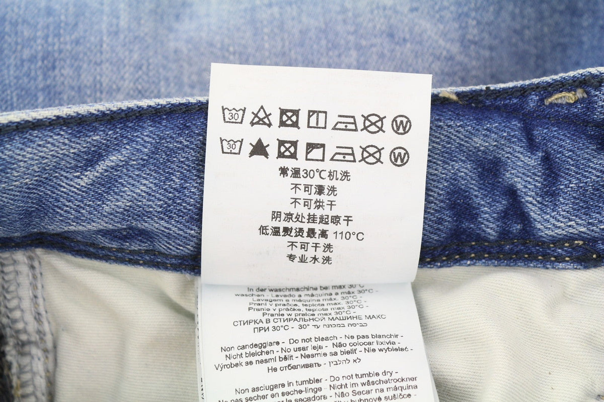 Replay Anbass Men Jeansblå Morrhår Faded Slim Fit Zip Fly Denim