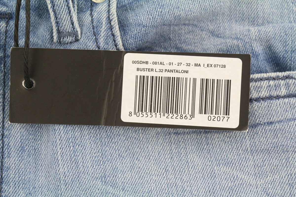 Diesel Buster 081al Masculino Jeansblue Desbotado Regular Slim Tapered Stretch
