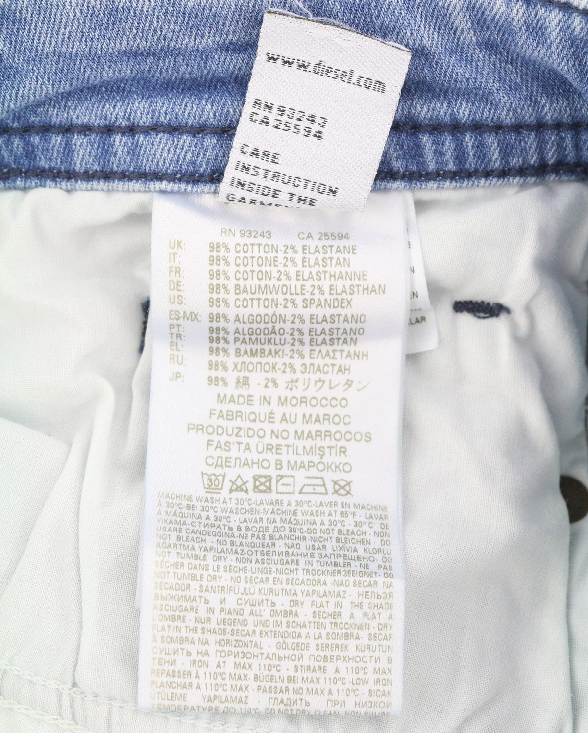 Diesel Buster 081al Masculino Jeansblue Desbotado Regular Slim Tapered Stretch
