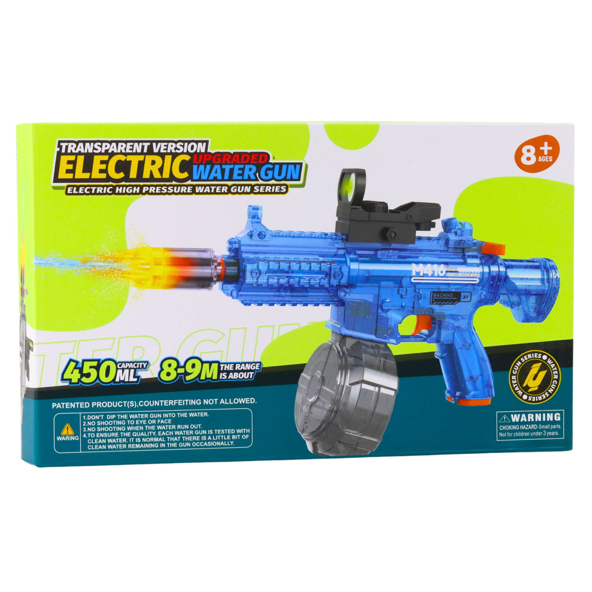 Electric Water Gun M416 Illuminated Sight 450 Ml 8-10 M