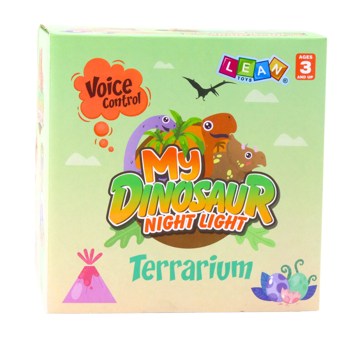 Diy Creative Dinosaur Terrarium Kit With Voice Control Night Light