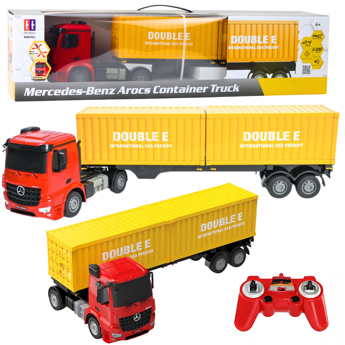 Mercedes-benz Arocs Remote Controlled Rc Container Truck 1:26