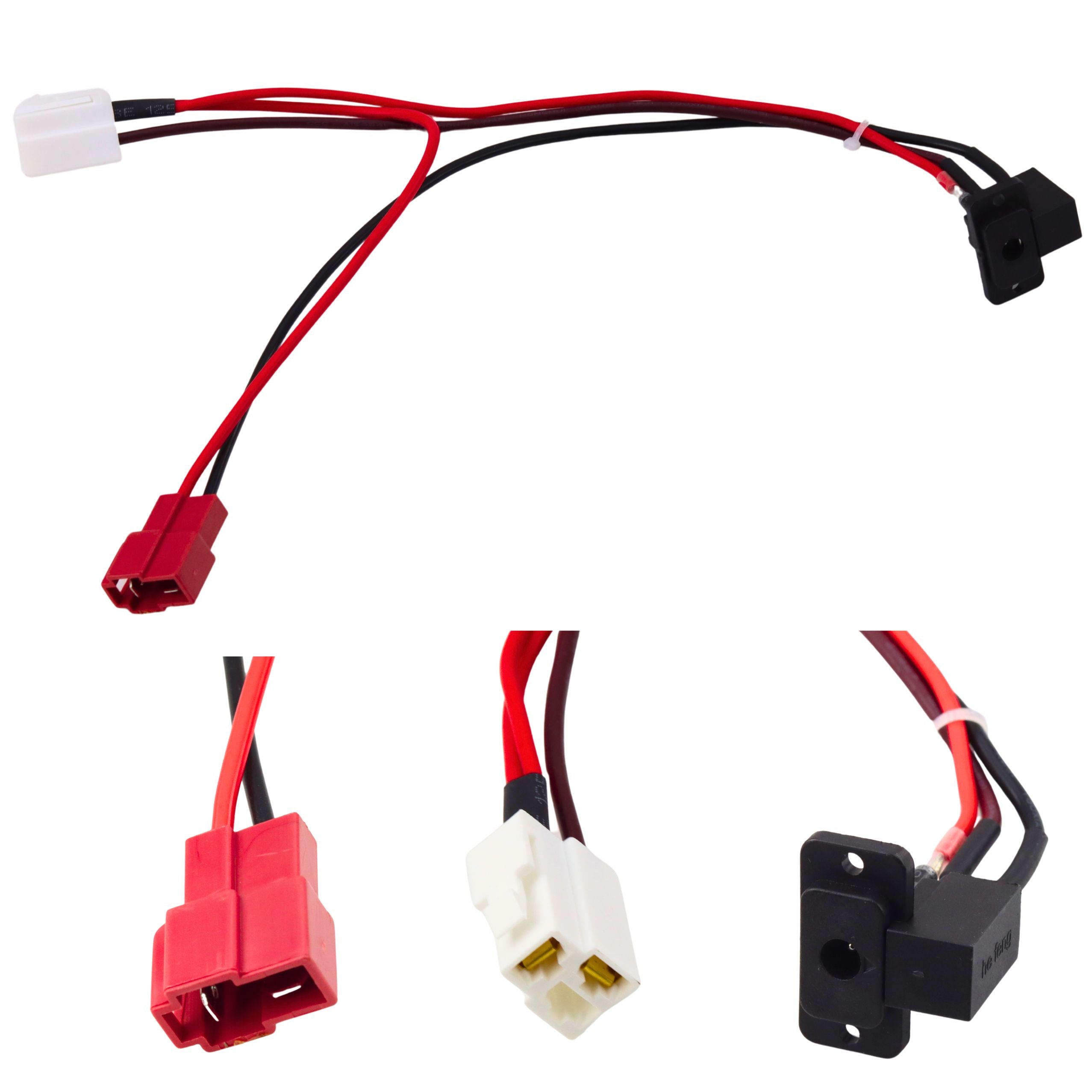 Conector de carga para vehículos con batería de 24v