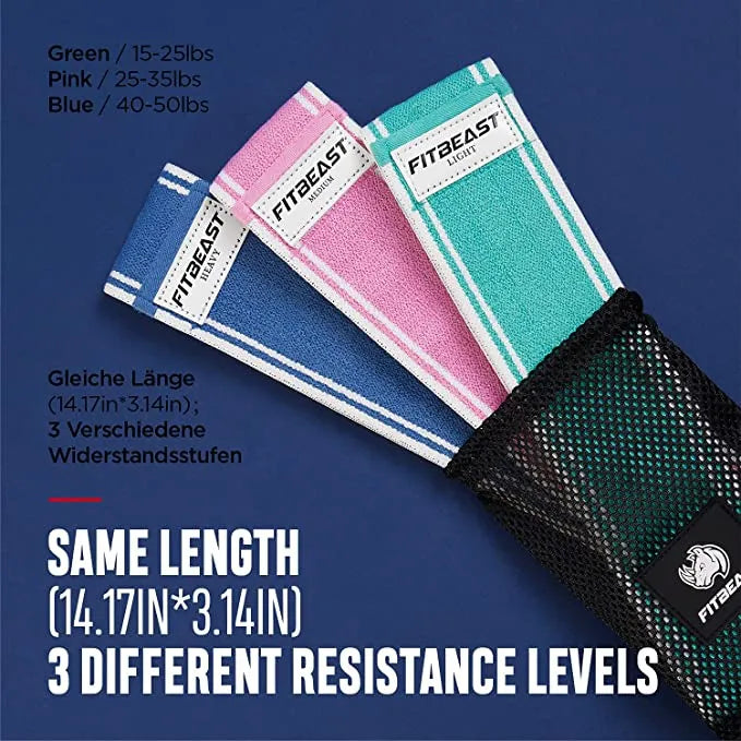 3 db-os fitness gumiból álló fitbeast keverék készlet