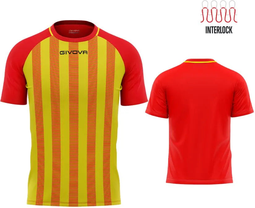 Sportshirt Givova Rugby Rood-geel