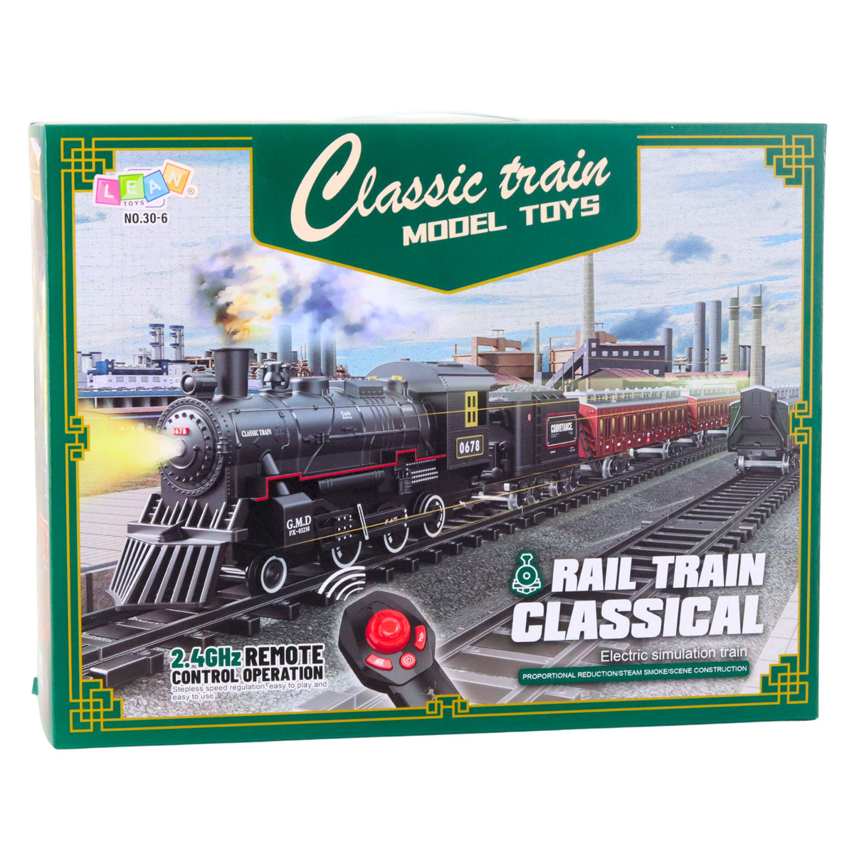 Classic Electric Train Remote Controlled Lights Sounds Smoke