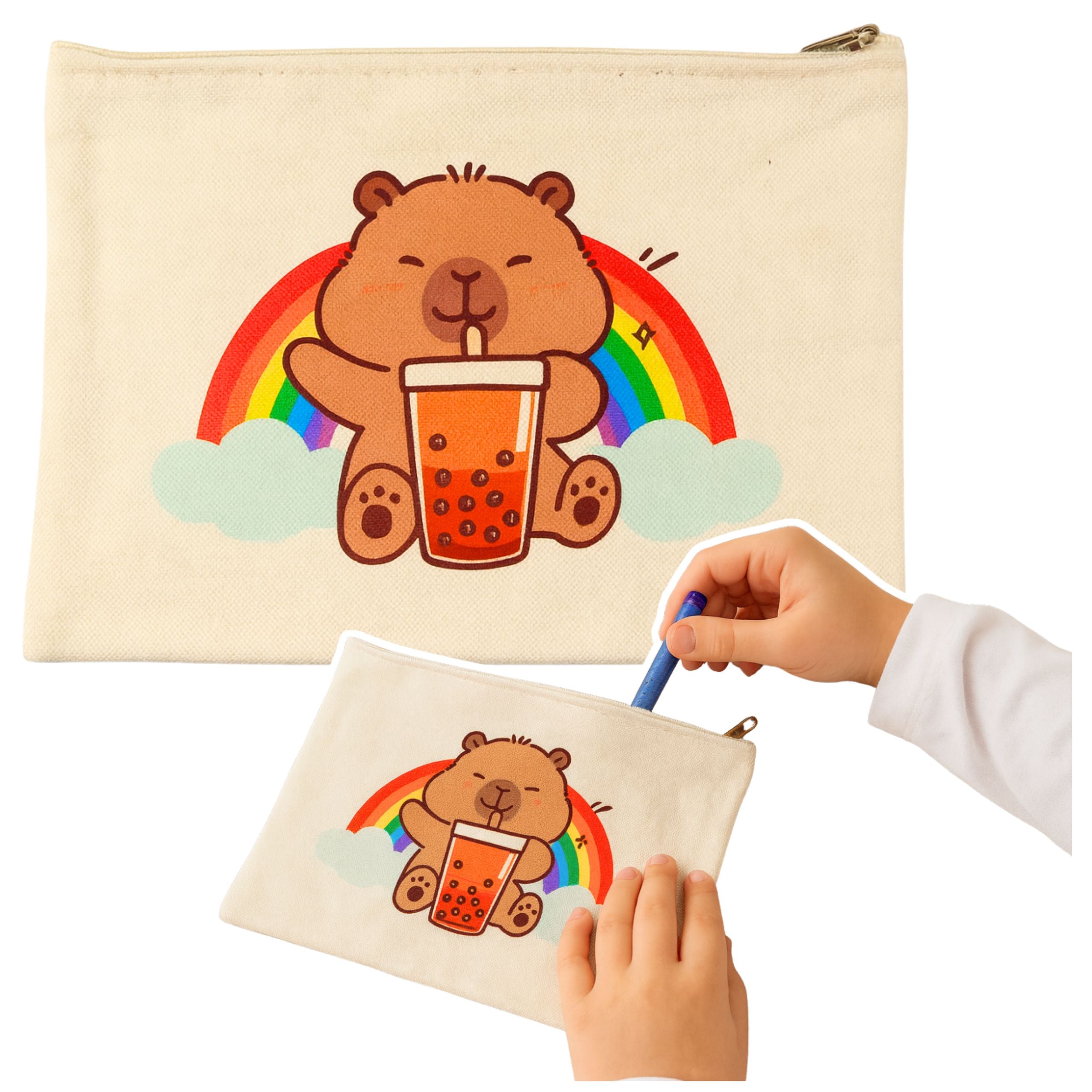 Kozmetická taštička Capybara so zipsom Praktická na príslušenstvo Peračník