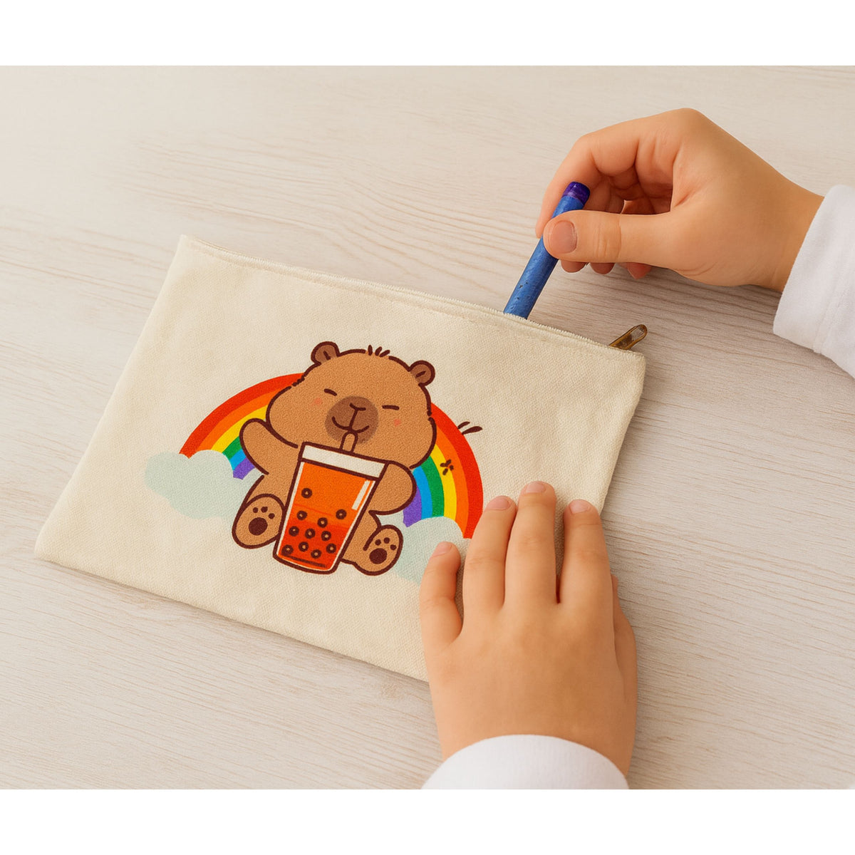 Capybara Cosmetic Bag With Zipper Practical For Accessories Pencil Case