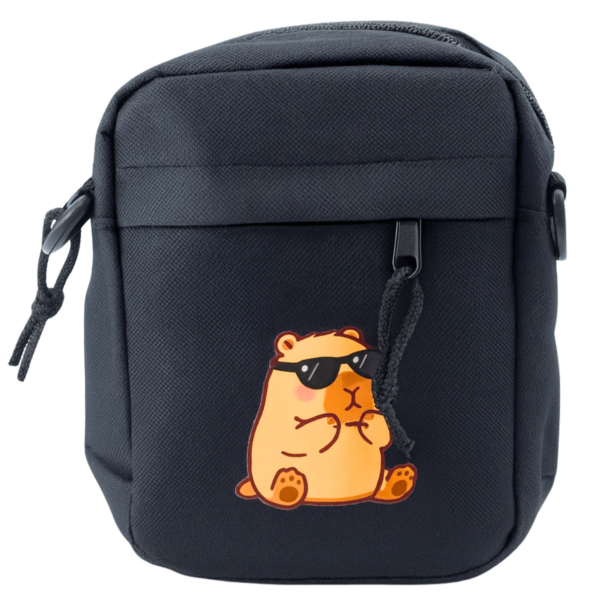 Bolsa de Ombro Capivara Alça Ajustável Preta 19,5 X 14 Cm