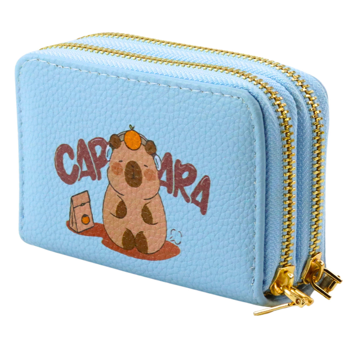 Two-compartment Wallet With Card Compartments Kapybara Blue 12.5 X 8.5cm