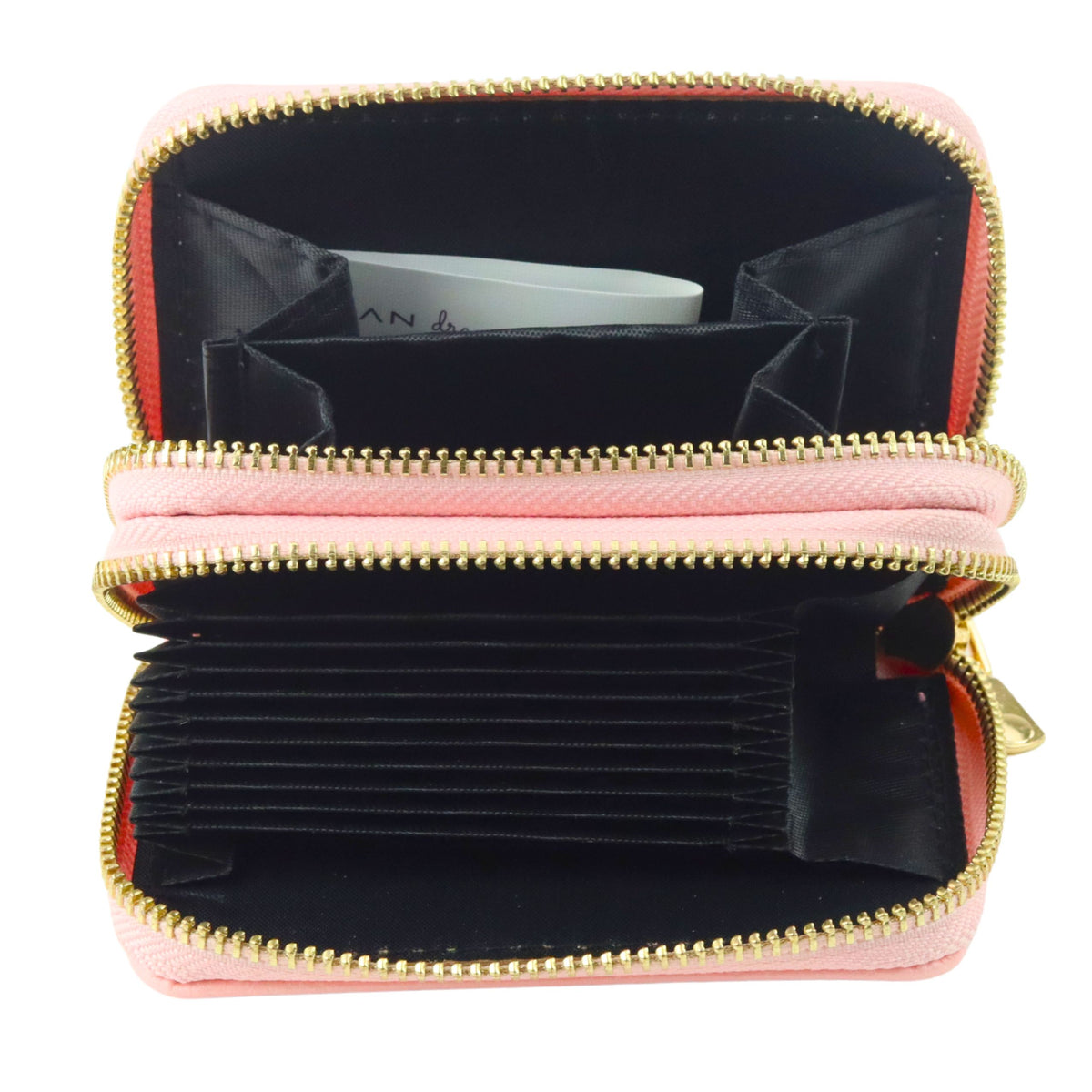 Two-compartment Wallet With Card Compartments Capybara Pink 12.5 X 8.5cm