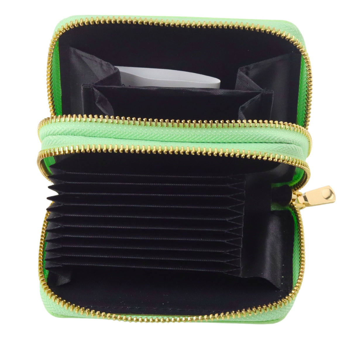 Two-compartment Wallet With Card Compartments Kapybara Green 12.5 X 8.5cm