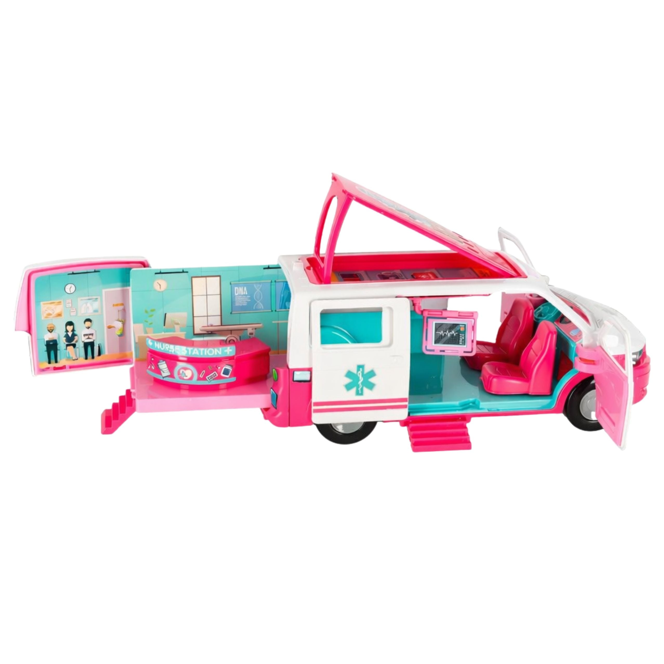 Mobile Hospital Ambulance 2in1 Doll Doctor Medical Accessories