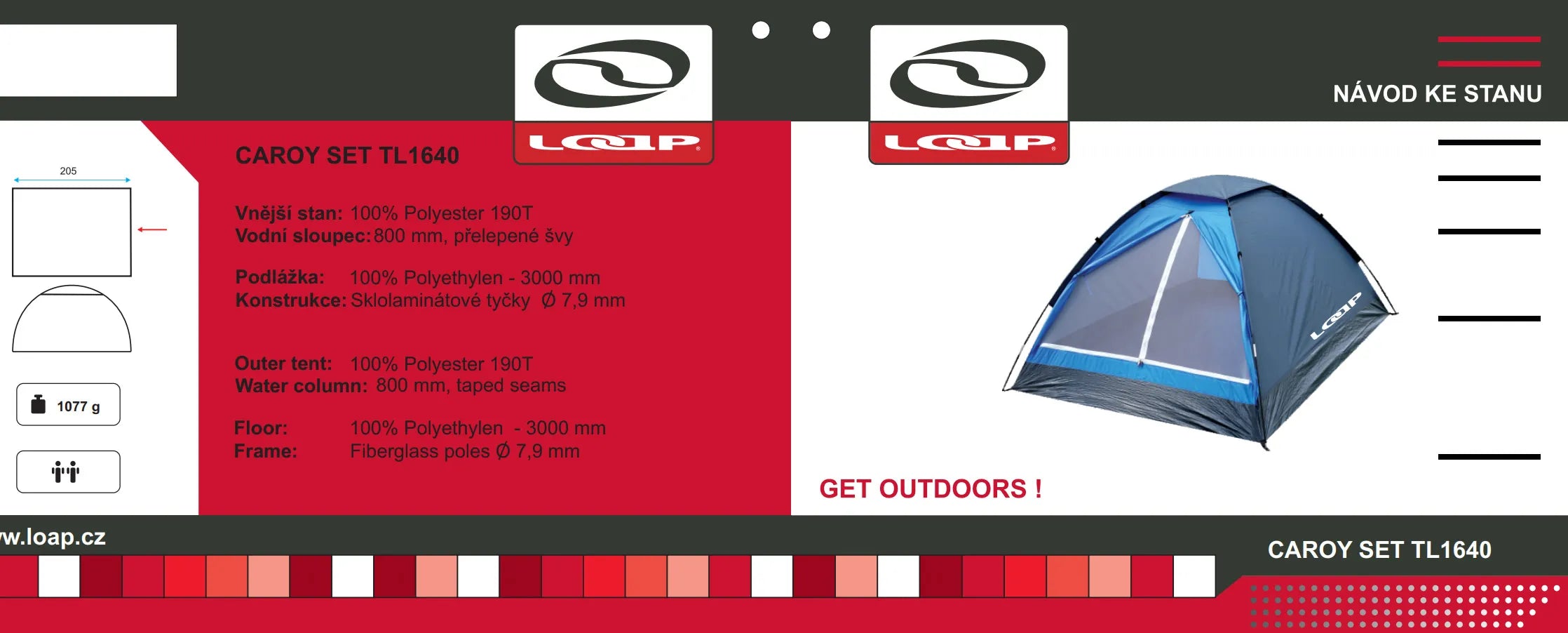 Caroy Loap Set Voor 2 Personen Blauw