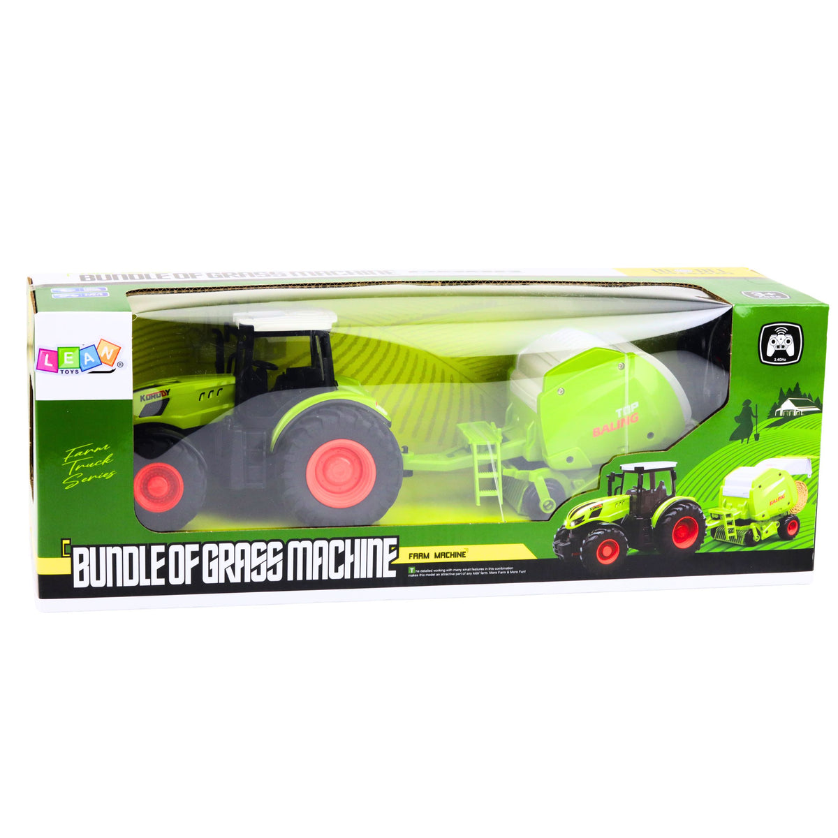 Rc Remote Controlled Agricultural Farm Tractor With Baler 1:24