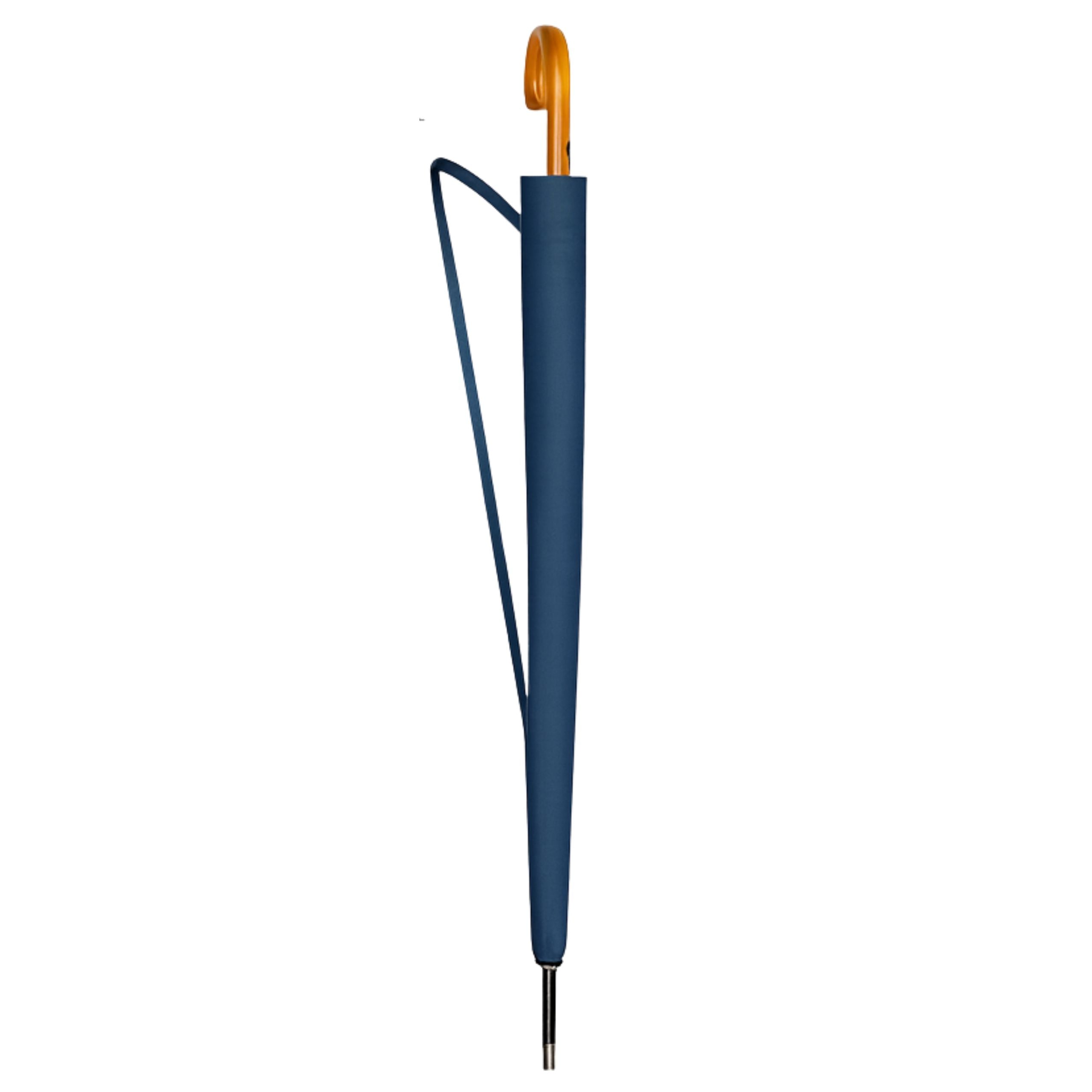Large Automatic Umbrella With Shoulder Cover 24-rib Navy Blue 115 Cm