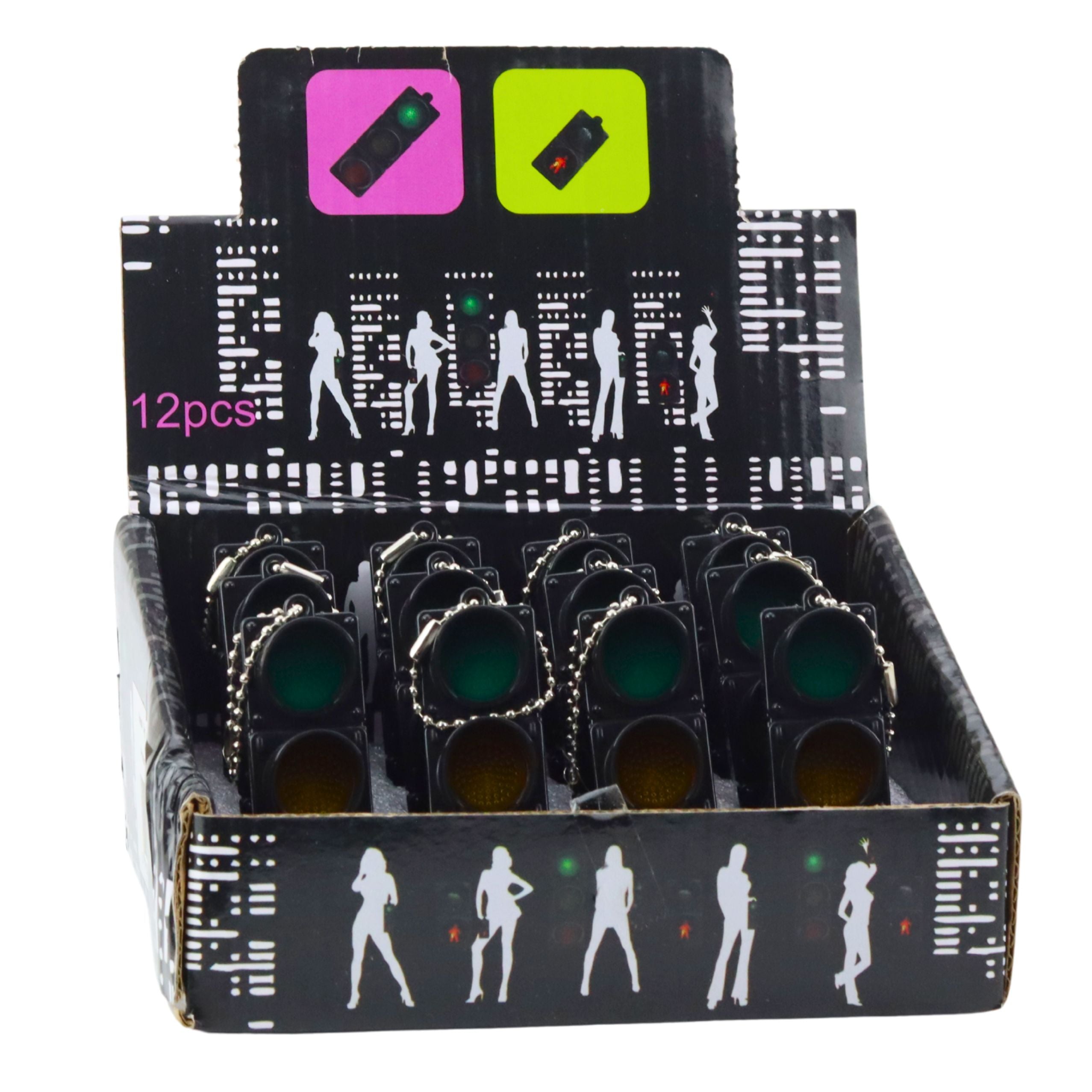 Flashing Educational Traffic Light Keychain