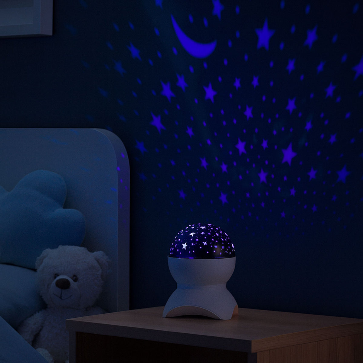 Night Light Star Projector 3-in-1 Bluetooth Led Speaker White