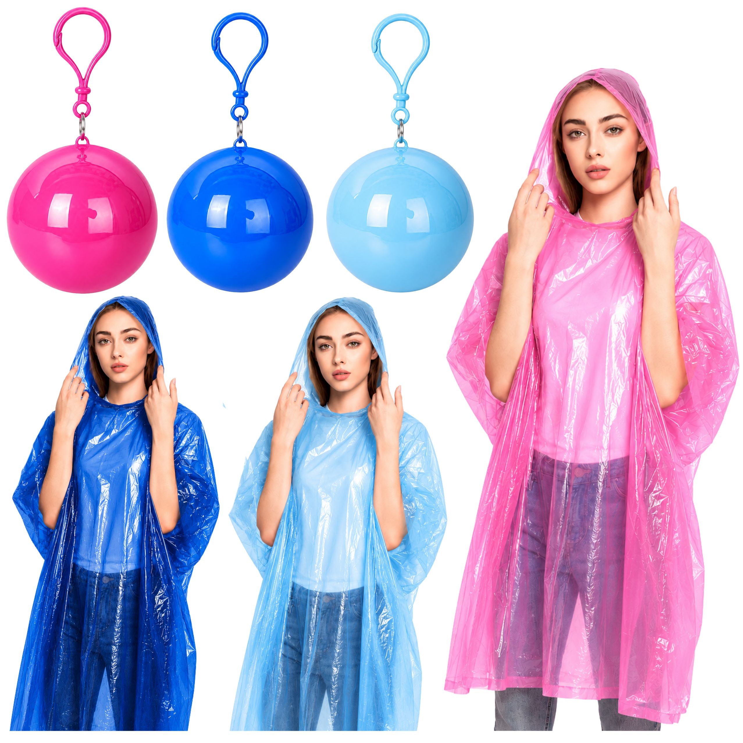 Raincoat Universal Coat In A Ball Keychain Mix Color