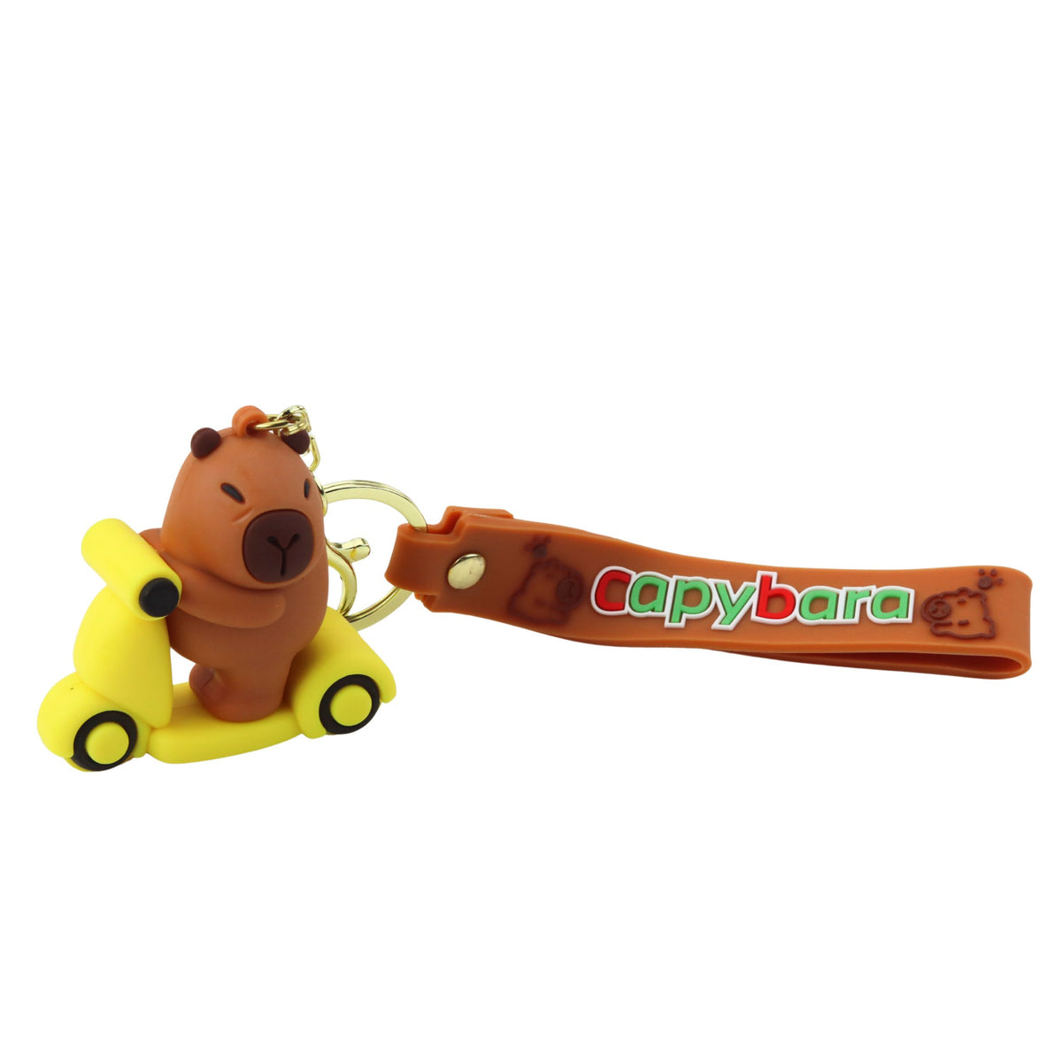 Keychain Capybara Figurine Pendant Carabiner Ring Mix