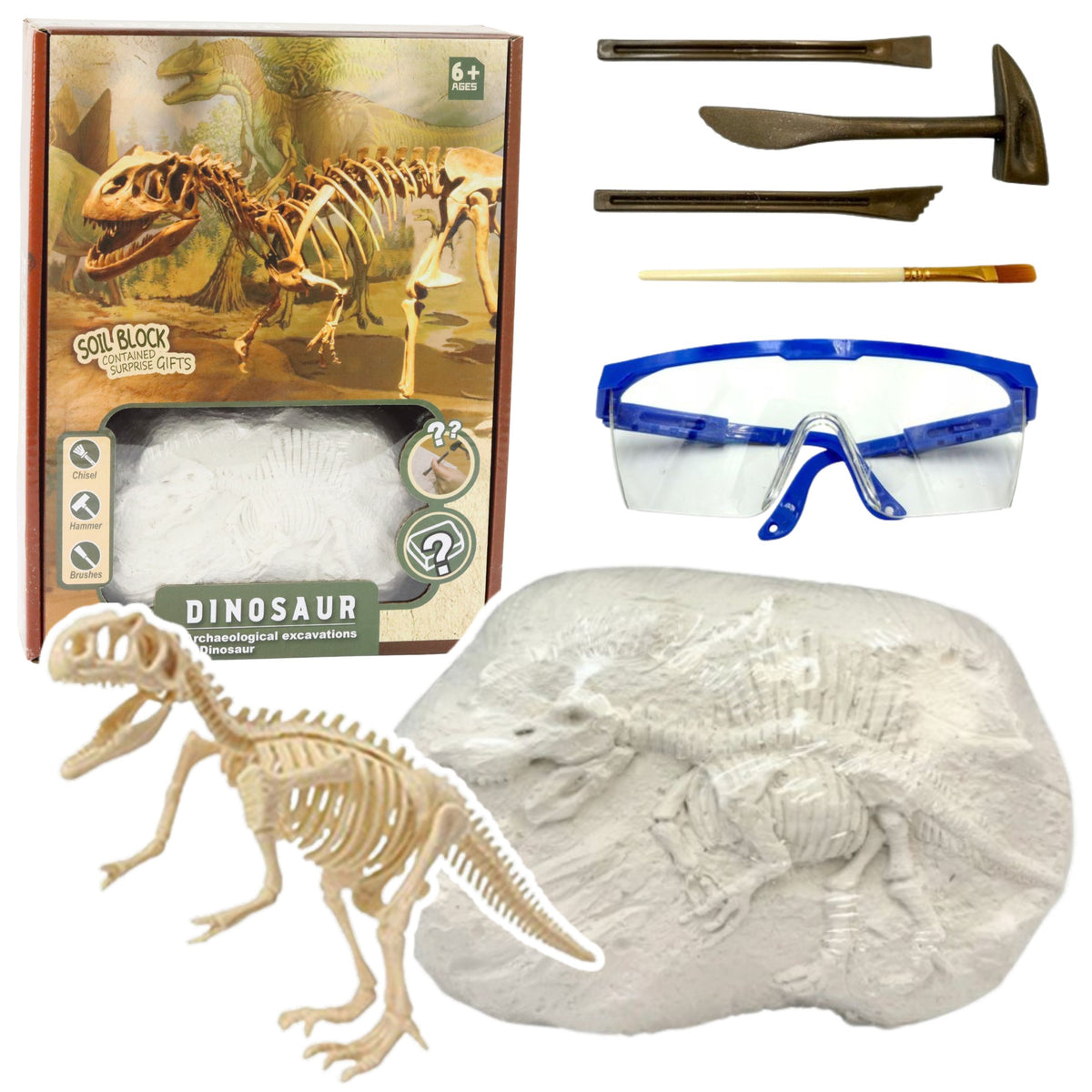 Paleontologist Excavation Kit Dinosaur Skeleton Tools