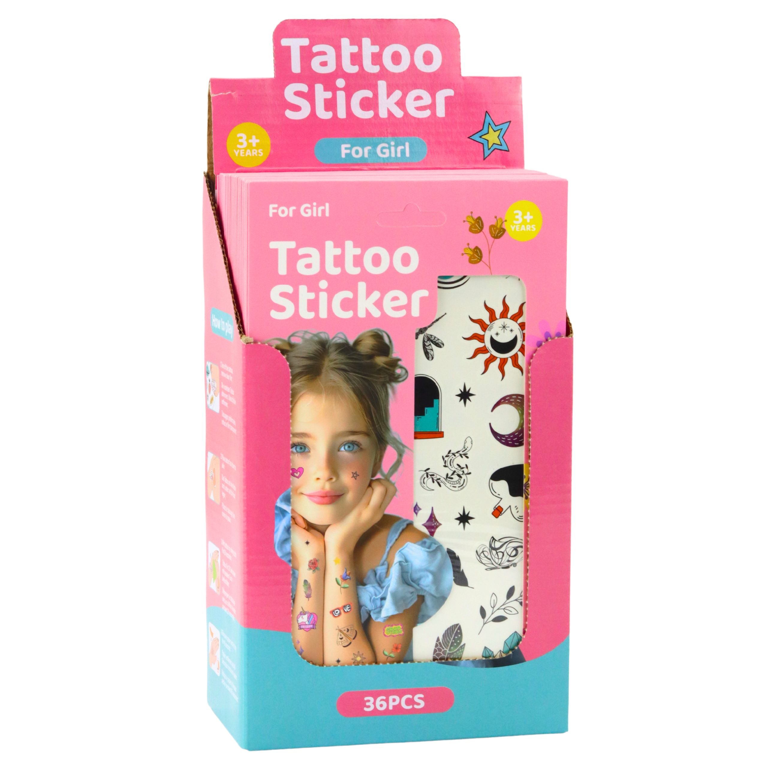 Set Of 60 Flower Tattoos For Kids