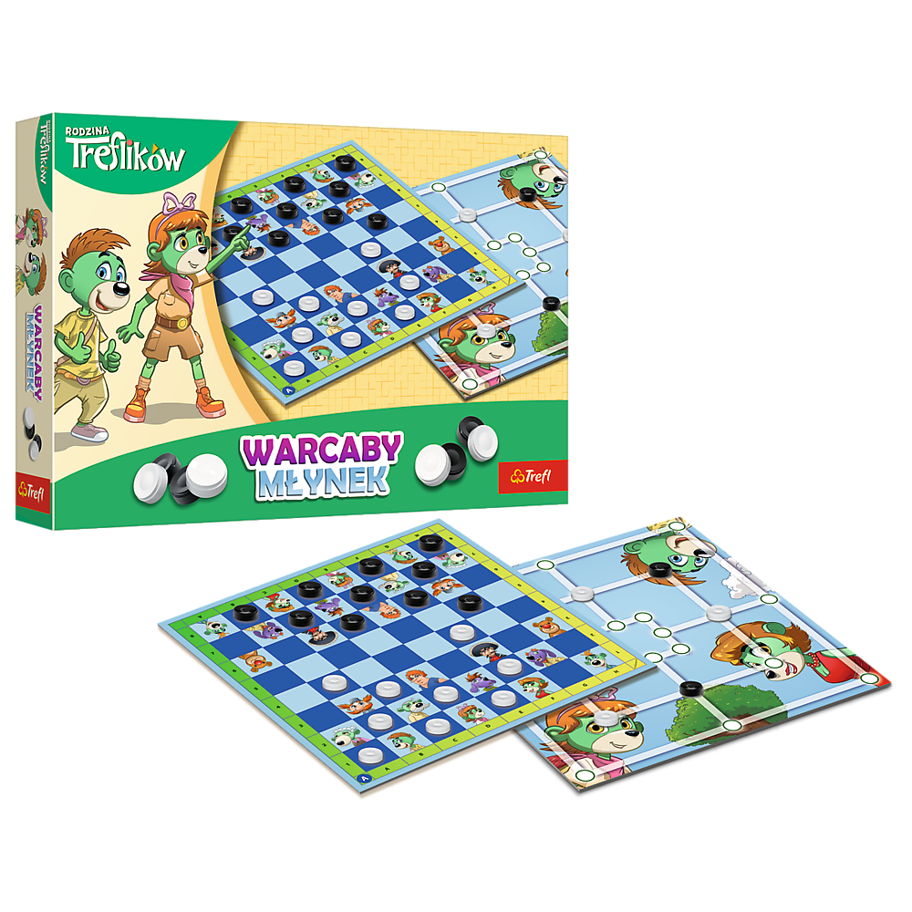 Game - Checkers And Mill Trefl Family Trefl 02658