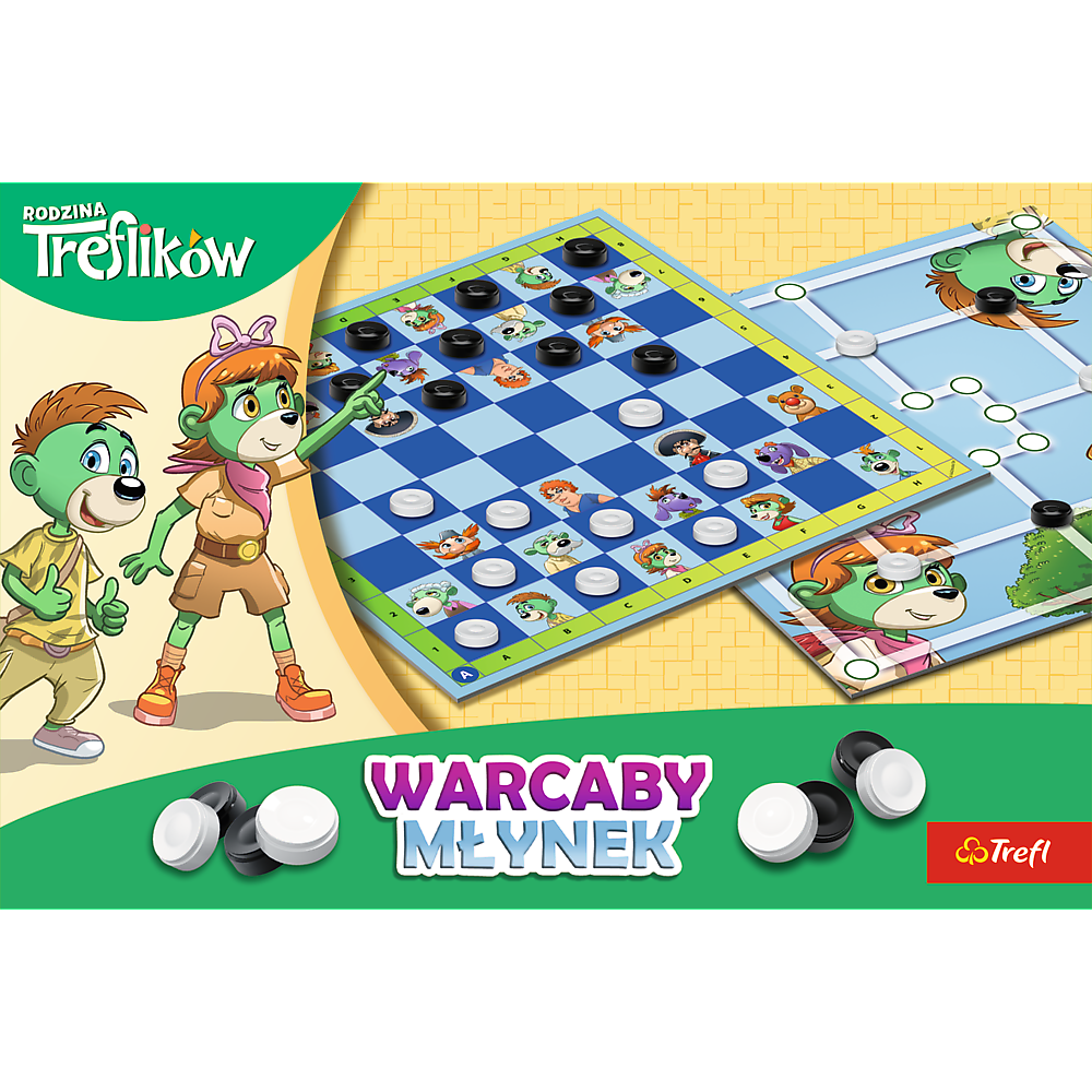 Game - Checkers And Mill Trefl Family Trefl 02658