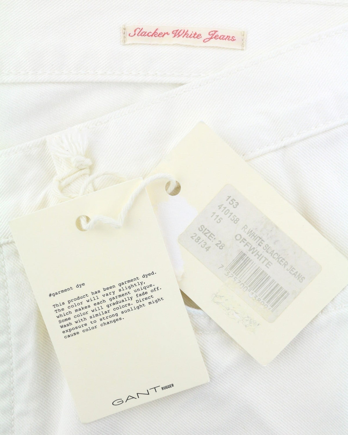 Gant Rugger Slacker Branco Mulheres Jeansoff Branco Distress Slim Fit