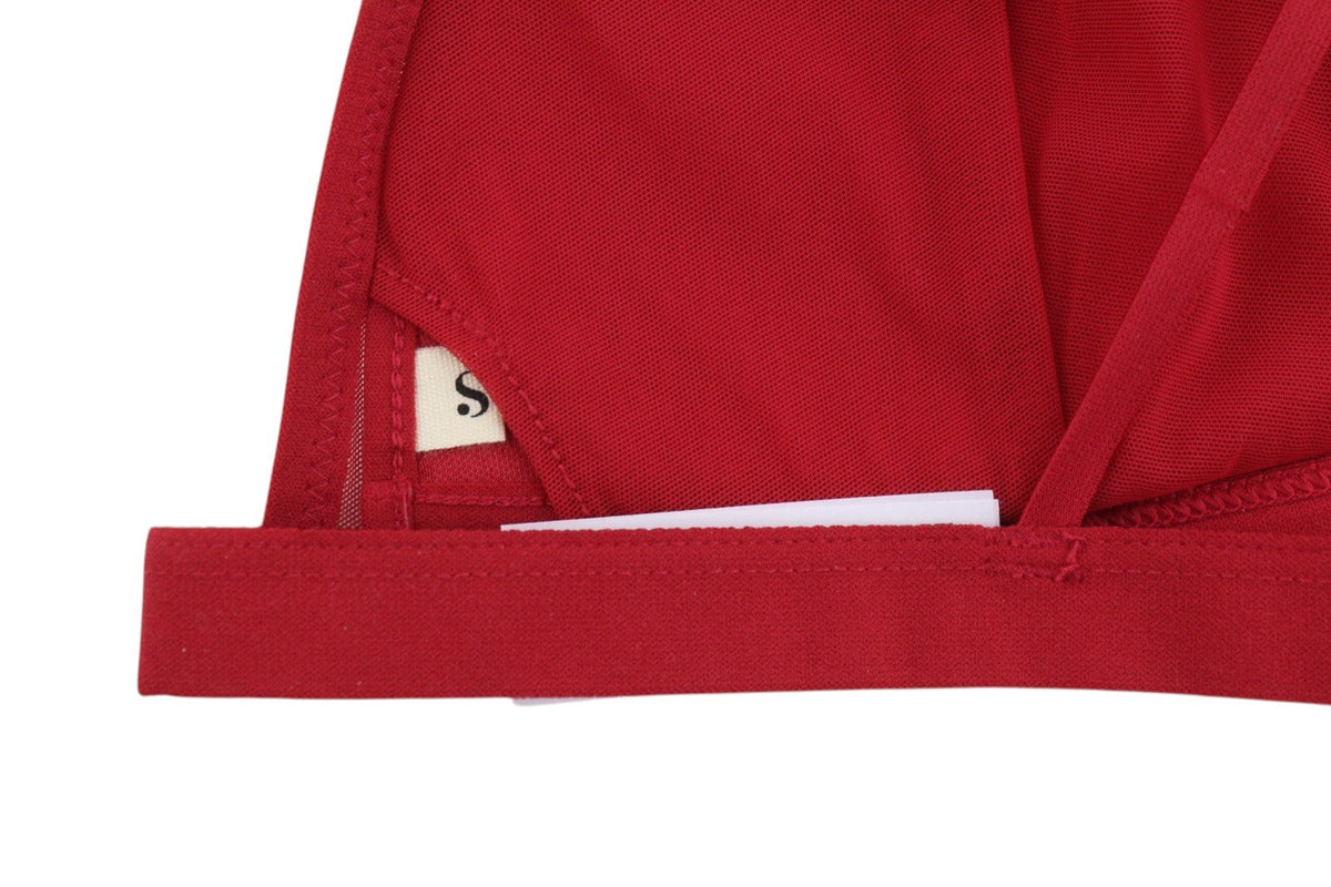 Scandale Le Triangle Achterdetail Strakrode damesbeha met clip mesh + 3 pads